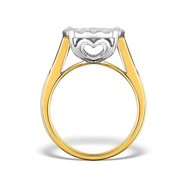 Diamond Galileo Ring 1CT Set in 18K Gold - N4532 - Image 2