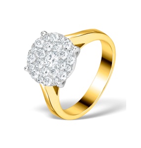 Diamond Galileo Ring 1CT Set in 18K Gold - N4532