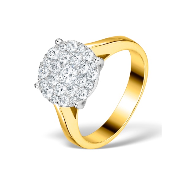 Diamond Galileo Ring 1CT Set in 18K Gold - N4532 - Image 1