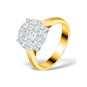 Diamond Galileo Ring 1CT Set in 18K Gold - N4532