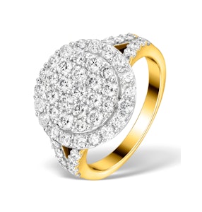 Diamond Galileo Ring 2.10CT Set in 18K Gold - N4533