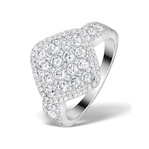 Diamond Galileo 1.75CT Side Stone Ring in 18K White Gold Ring - N4536Y