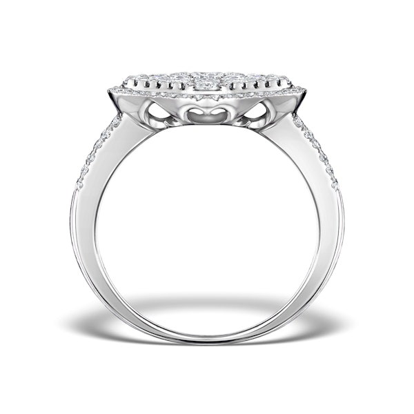 Diamond Galileo 1.75CT Side Stone Ring in 18K White Gold Ring - N4536Y - Image 2