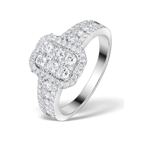 Diamond Galileo 1CT H/SI and 18K White Gold Ring - N4538Y - Image 1