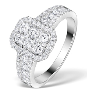 Diamond Galileo 1CT H/SI and 18K White Gold Ring - N4538Y
