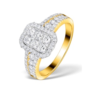 Diamond Galileo 1CT H/SI and 18K Gold Ring - N4538
