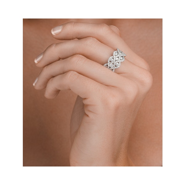 Diamond Weave 18K White Gold Ring 1.20CT H/Si SIZE N.5 - Image 3