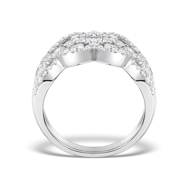 Diamond Weave 18K White Gold Ring 1.20CT H/Si SIZE N.5 - Image 2