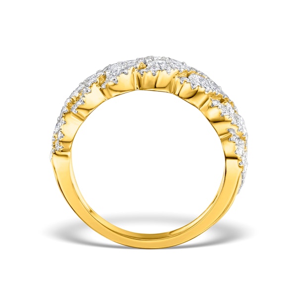 Lab Diamond Weave Ring 1CT H/Si in 9K Gold - N4545 - Image 2