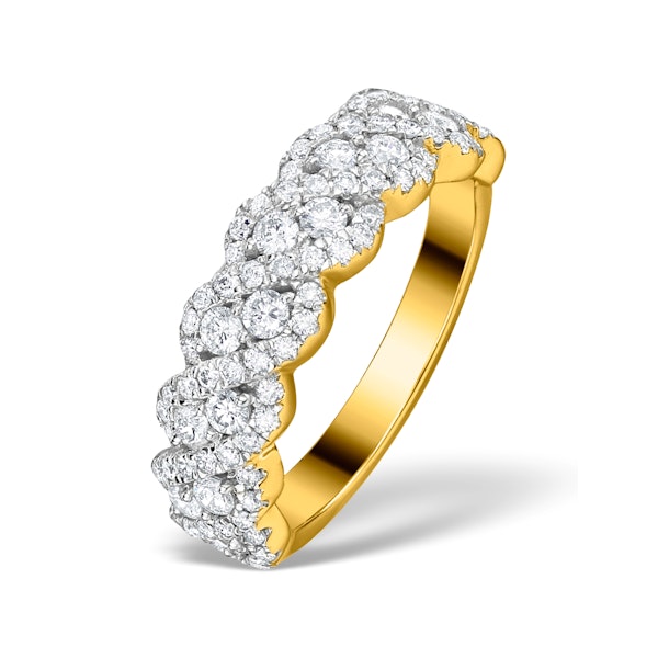 Lab Diamond Weave Ring 1CT H/Si in 9K Gold - N4545 - Image 1