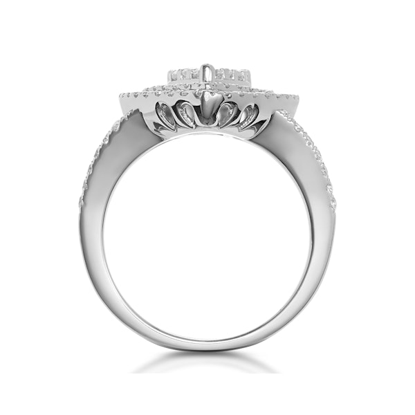 Calice Diamond Pave Pear Shape Halo Ring 1.30ct in 18K White Gold - Image 3