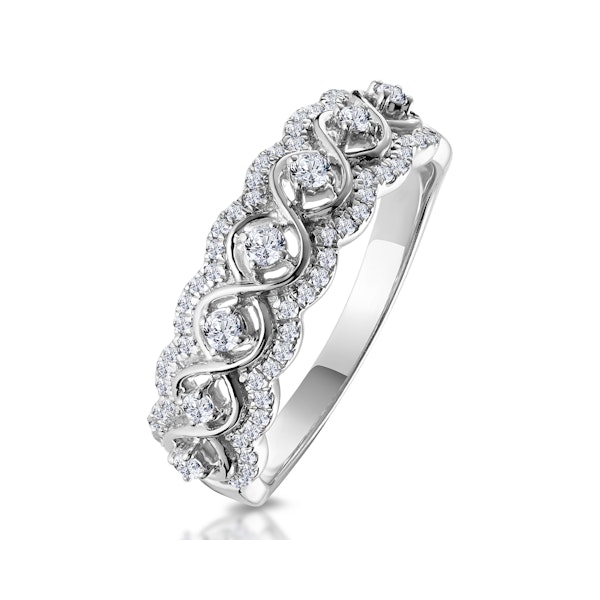 Ariane Diamond Half Eternity Ring 0.40ct Set in 18K White Gold - Image 1