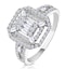 0.75ct Diamond Asteria Collection Baguette Ring in 18K White Gold - image 1