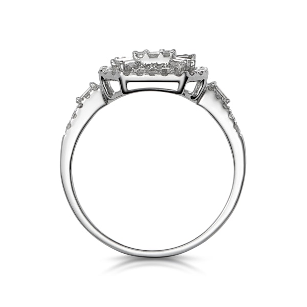 0.75ct Diamond Asteria Collection Baguette Ring in 18K White Gold - Image 2
