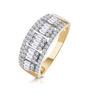 0.85ct Diamond Asteria Collection Baguette Eternity Ring in 18K Gold