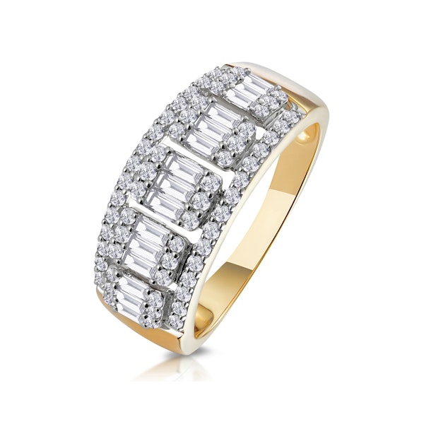 0.85ct Diamond Asteria Collection Baguette Eternity Ring in 18K Gold - Image 1