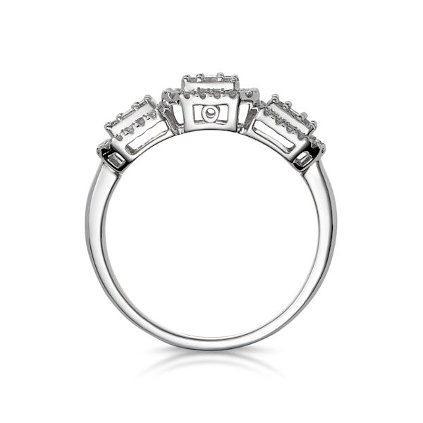 0.80ct Asteria Collection Diamond Baguette Ring in 18K White Gold - Image 2