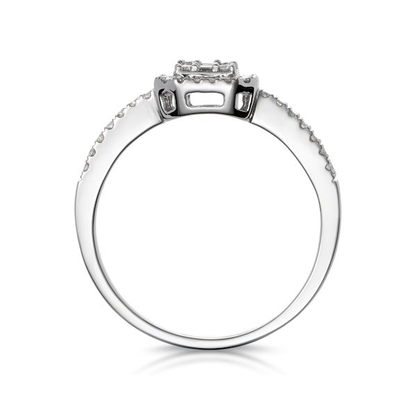 0.50ct Halo Baguette Diamond Ring Asteria Collection in 18K White Gold - Image 2