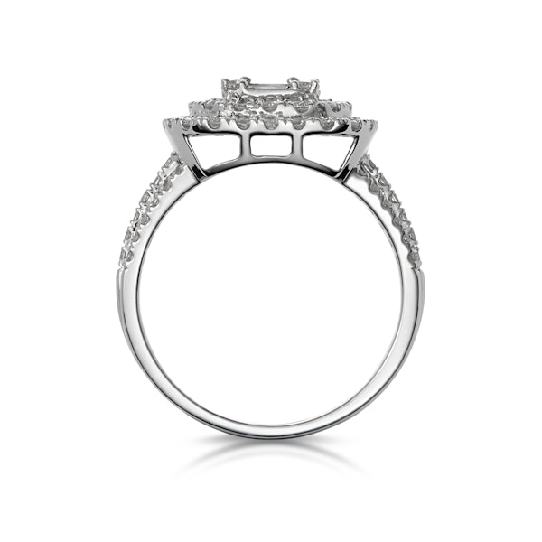1.25ct Asteria Collection Double Halo Diamond Ring in 18K White Gold - Image 2