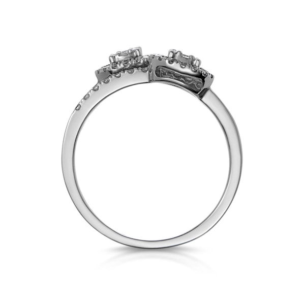 0.55ct Asteria Collection Wide Diamond Halo Ring in 18K White Gold - Image 2