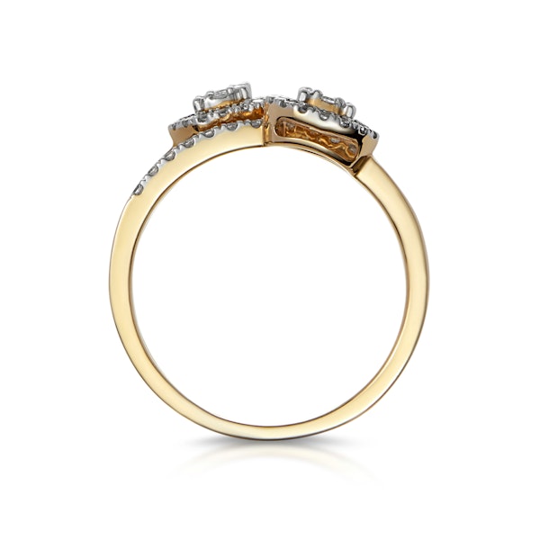 0.55ct Asteria Collection Wide Diamond Halo Ring in 18K Gold - Image 2