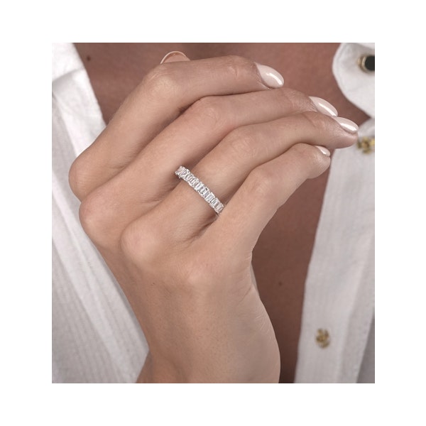 1.35ct Asteria Baguette Eternity Diamond Ring in 18K White Gold - Image 3