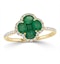 Emerald 1.06ct And Diamond 18K Yellow Gold Alegria Ring - image 2