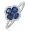 Sapphire 1.31ct And Diamond 18K White Gold Alegria Ring - image 1