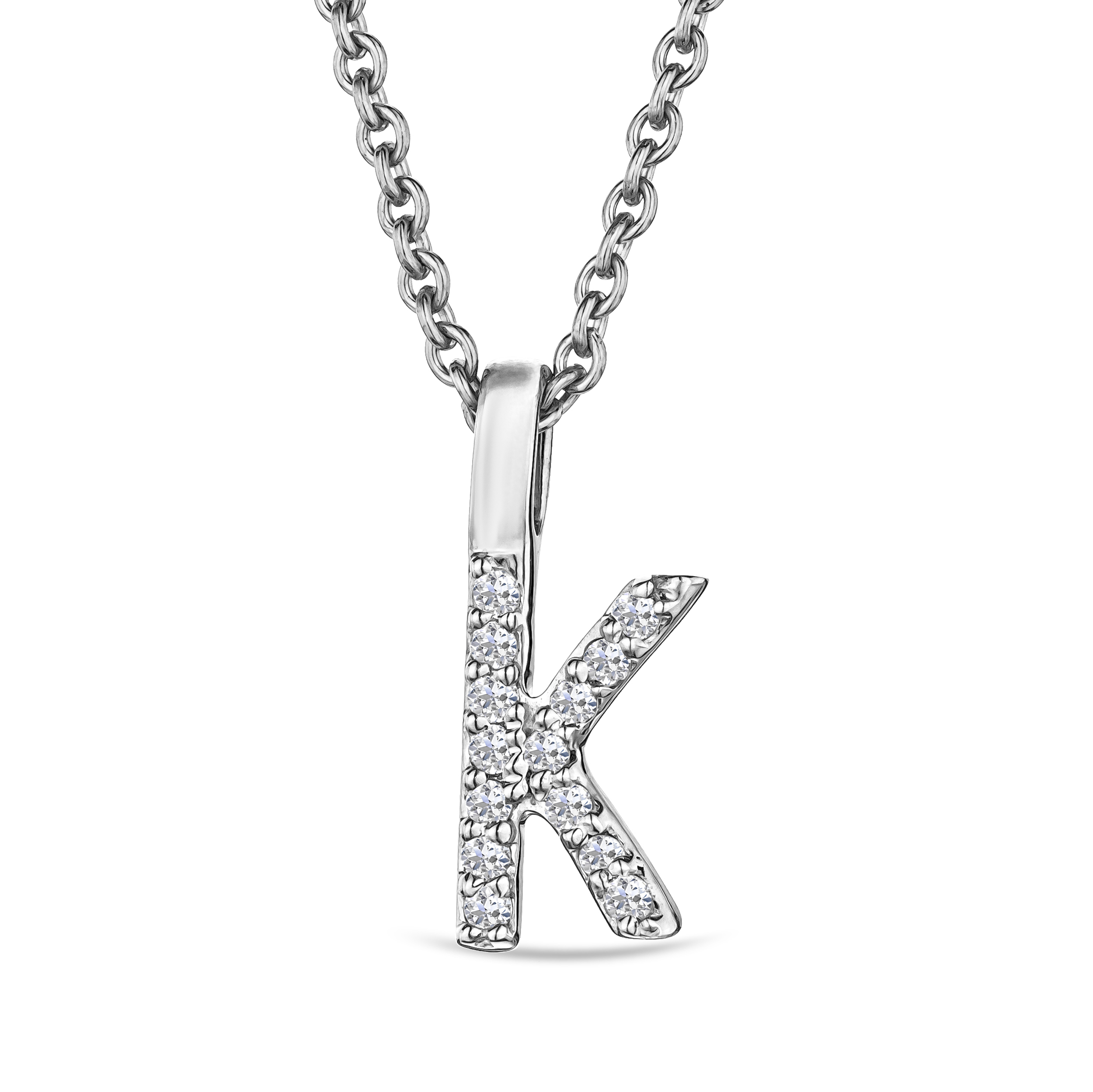 Love Letter Initial K Lab Diamond Necklace Set In 9K White Gold can-someone-help-virtually-groom-me-lol-need-the-hair-off-the-back-of