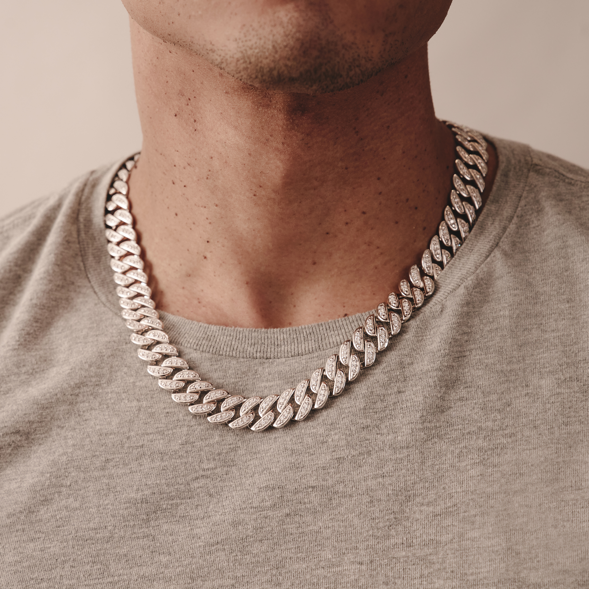 Lab diamond cuban chain sales