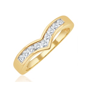 Lab Diamond Wishbone Ring 0.25ct H/Si in 9K Gold SIZES J