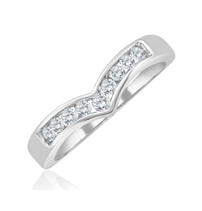 Lab Diamond Wishbone Ring 0.25ct H/Si in 9K White Gold