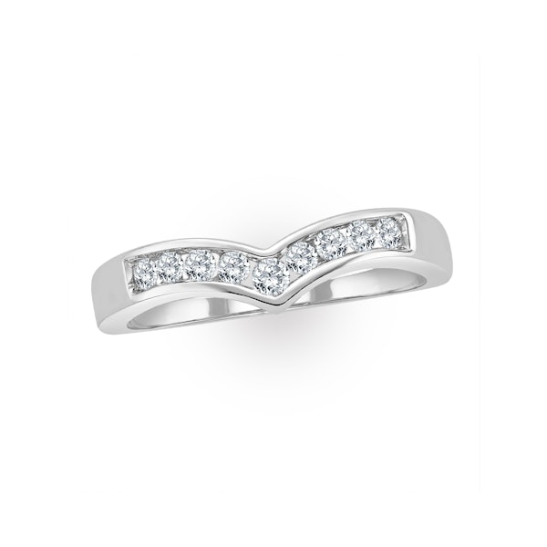 Lab Diamond Wishbone Ring 0.25ct H/Si in 9K White Gold - Image 3