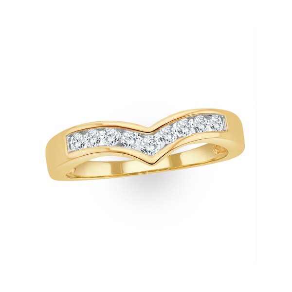 Lab Diamond Wishbone Ring 0.25ct H/Si in 9K Gold SIZES J - Image 3