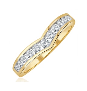 Lab Diamond Wishbone Ring 0.50ct H/Si in 9K Gold