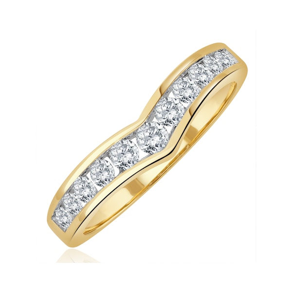 Lab Diamond Wishbone Ring 0.50ct H/Si in 9K Gold - Image 1