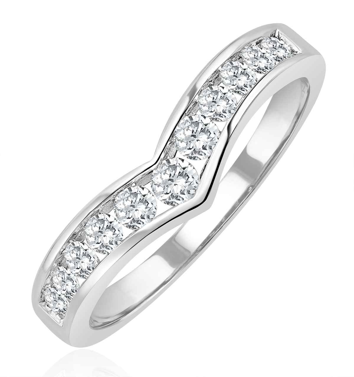 diamond wishbone ring white gold