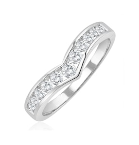 Lab Diamond Wishbone Ring 0.50ct H/Si in 9K White Gold