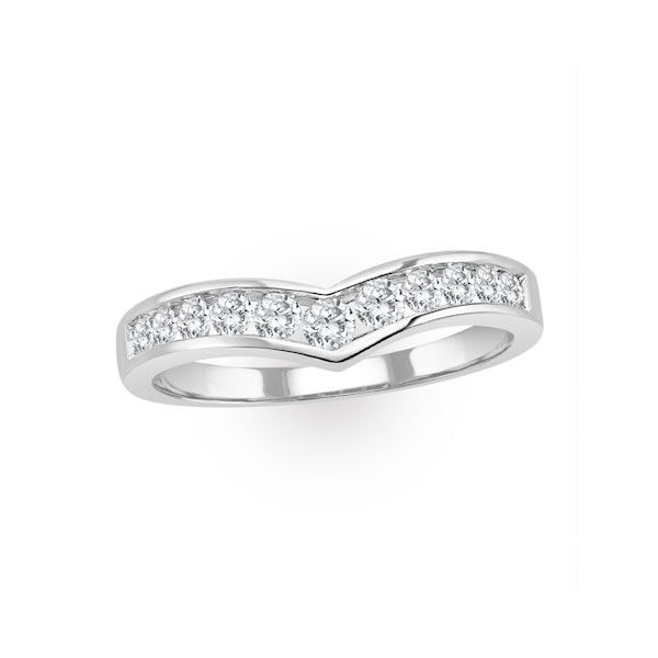 Lab Diamond Wishbone Ring 0.50ct H/Si in 9K White Gold - Image 3