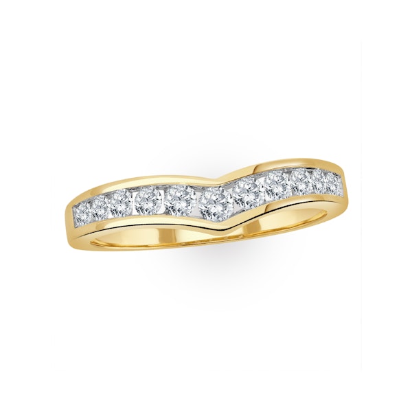 Lab Diamond Wishbone Ring 0.50ct H/Si in 9K Gold - Image 2