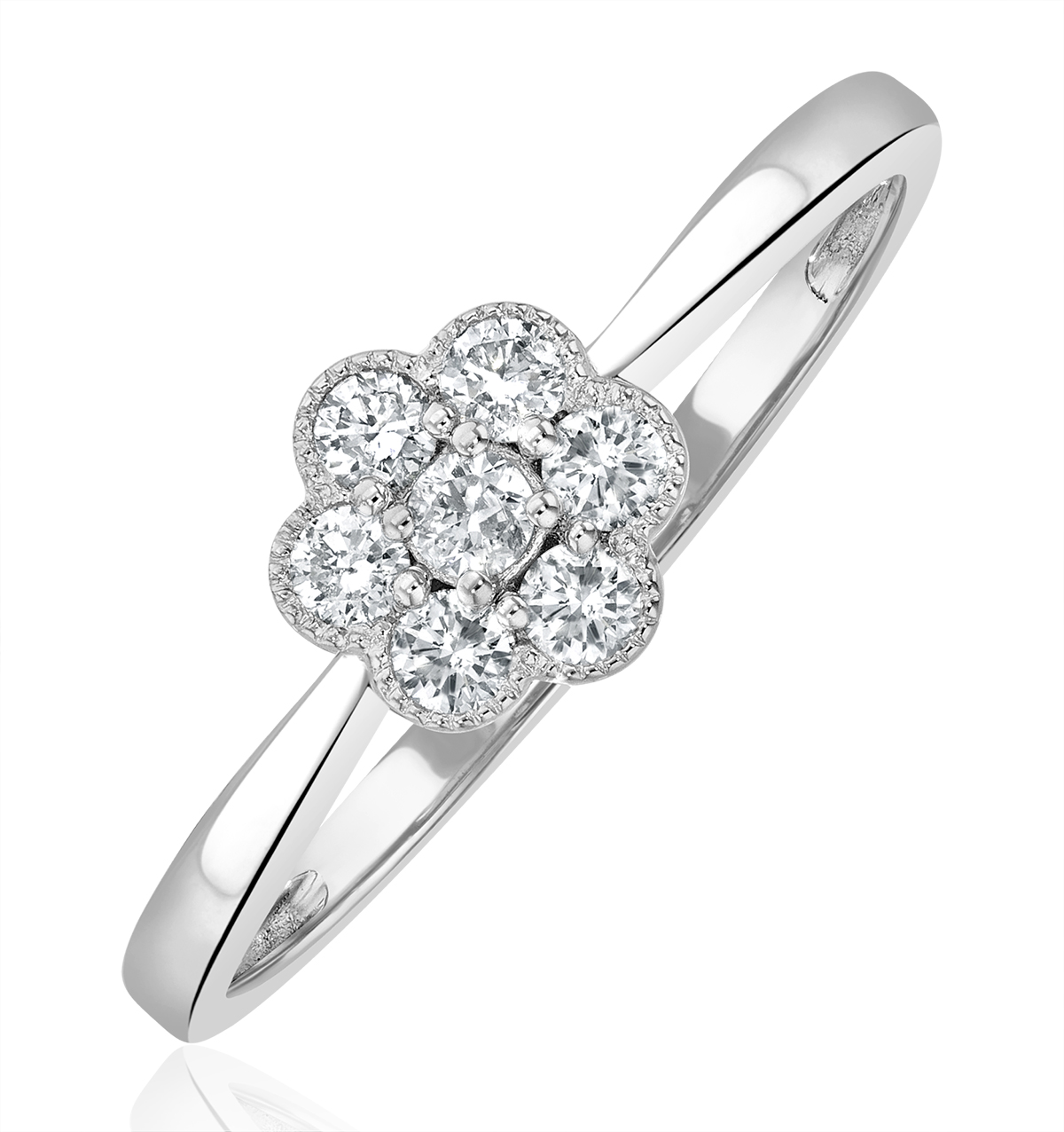 Details about  / IGI Certified 10k Yellow Gold 0.25 Ct Diamond Flower Bypass Engagement Ring