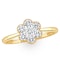 Lab Diamond Flower Ring 0.50ct H/Si in 9K Gold - image 3