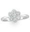 Lab Diamond Flower Ring 0.50ct H/Si in 9K White Gold - image 3