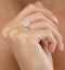 Lab Diamond Flower Ring 0.50ct H/Si in 9K White Gold - image 2