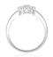 Lab Diamond Flower Ring 0.50ct H/Si in 9K White Gold - image 4