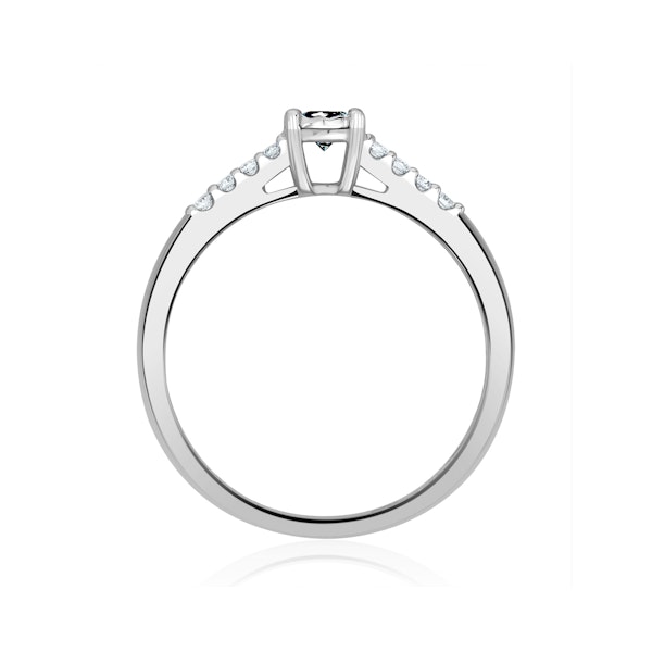 Black Diamond and Lab Diamond Engagement Ring 0.25ct in 9K White Gold - Image 4