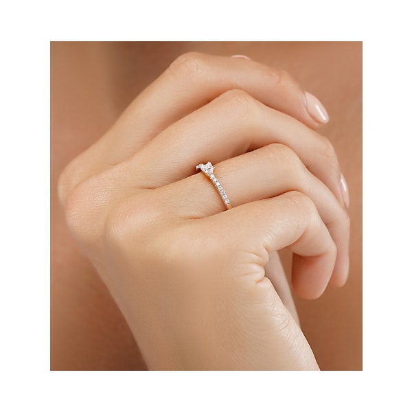 Princess Cut Lab Diamond Engagement Ring 0.25ct H/Si in 9K Gold - Image 3