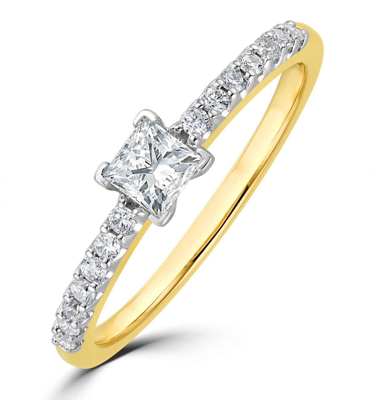 Katerina Princess Cut Diamond Halo Engagement Rings The Diamond Store