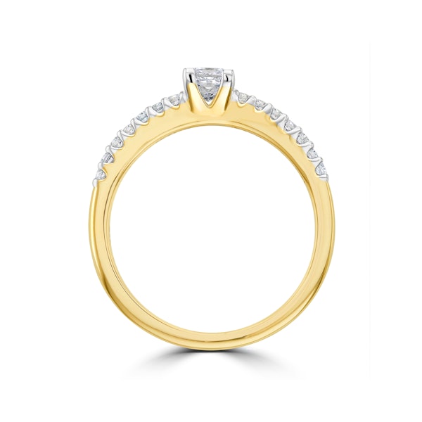 Princess Cut Lab Diamond Engagement Ring 0.50ct H/Si in 9K Gold - Image 2