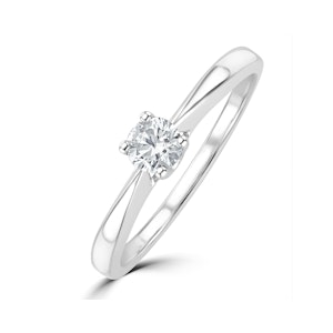 Tapered Design Lab Diamond Engagement Ring 0.25ct H/Si in 925 Silver